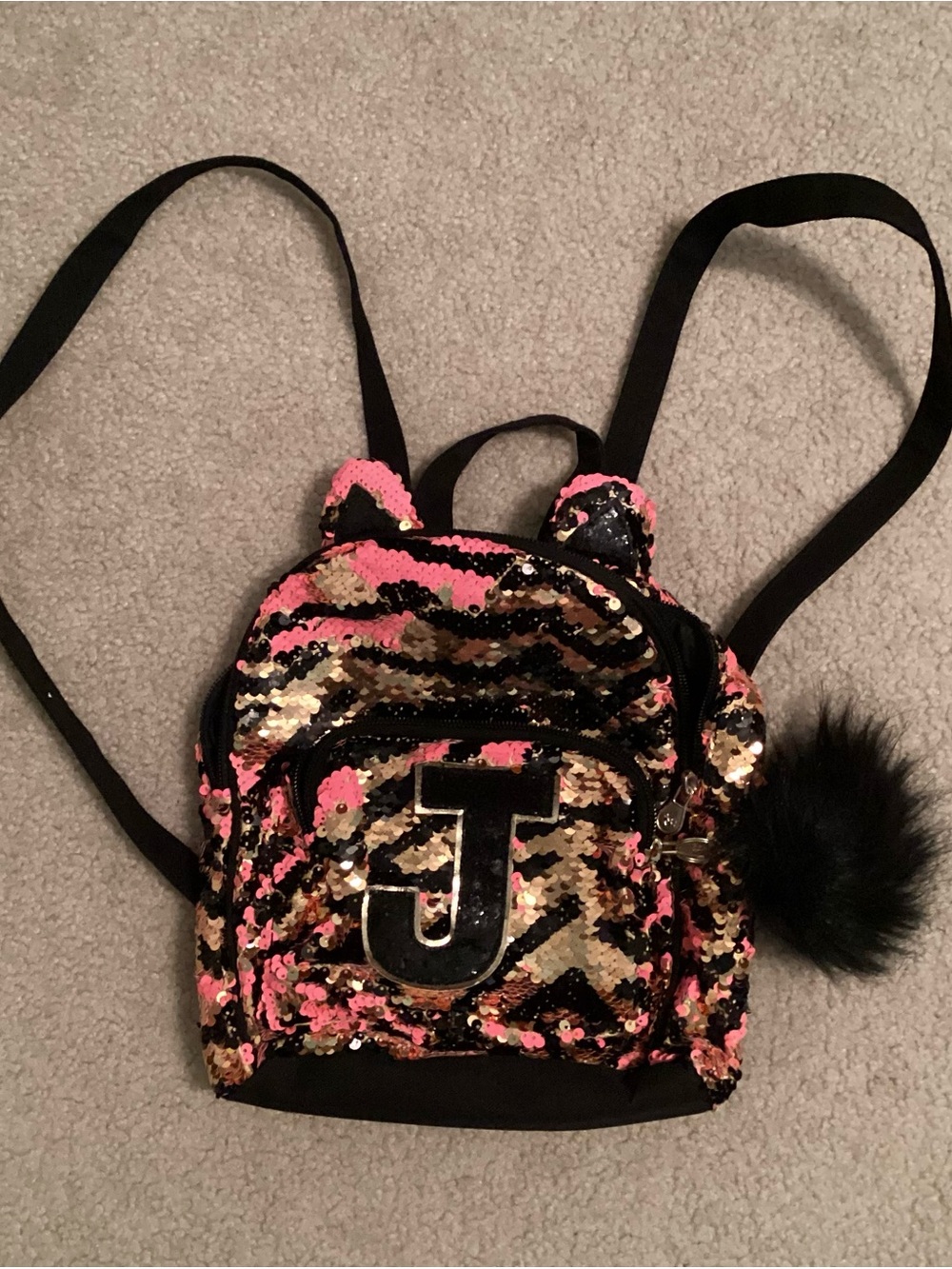 Justice Girls Sequin Backpack Travel Bag